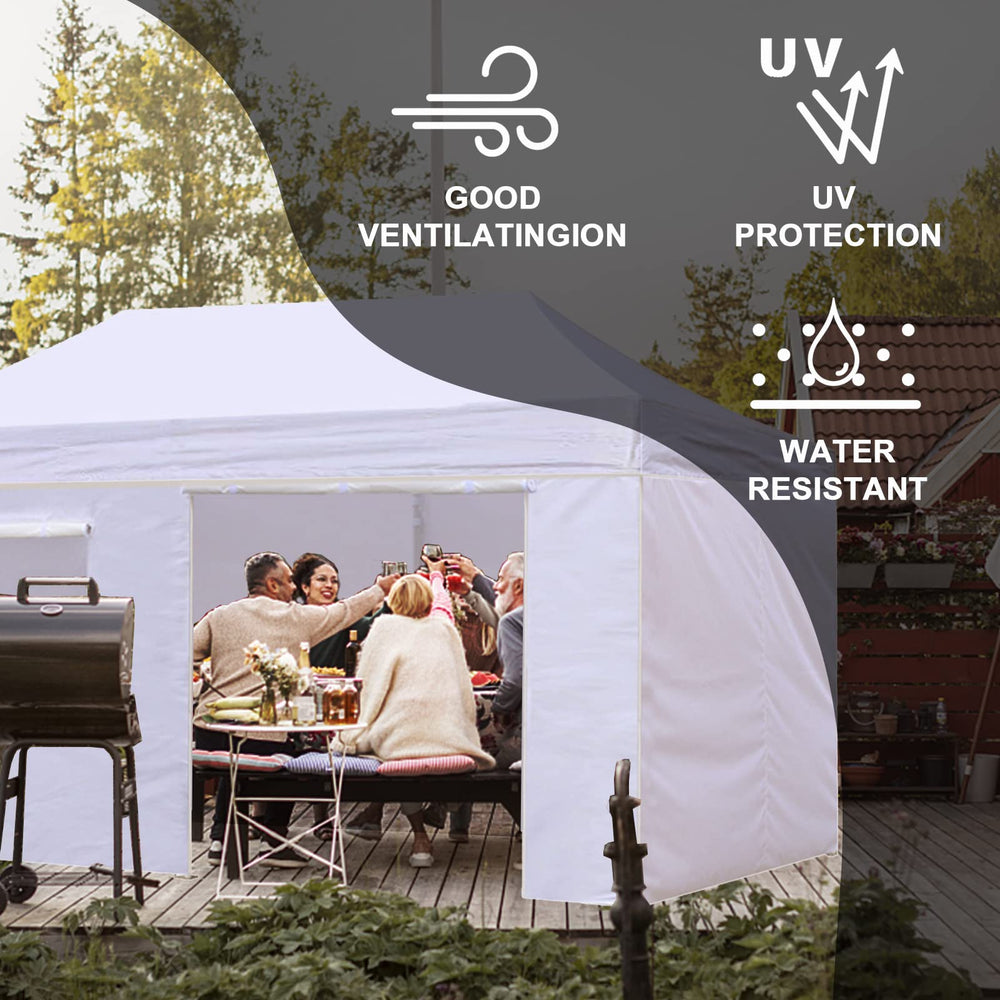 Eurmax canopy with sidewalls used as market stall for professional presentation