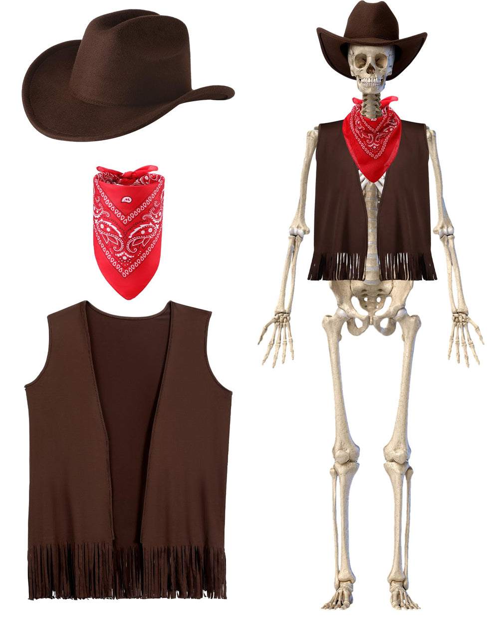 Eurzom cowboy set front view showing full outfit and playful curb appeal