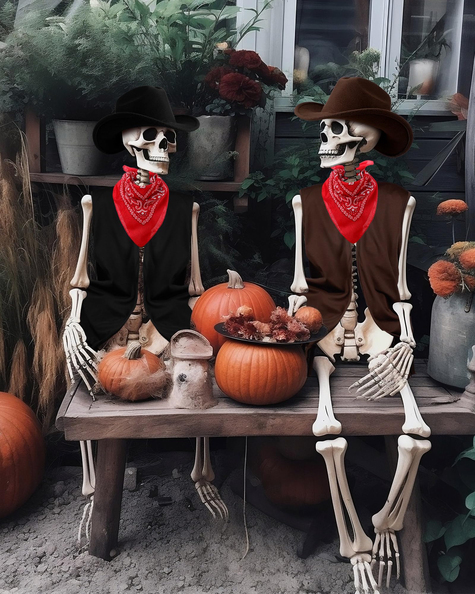 Eurzom outfit next to measuring ruler showing proper fit for 6ft skeleton