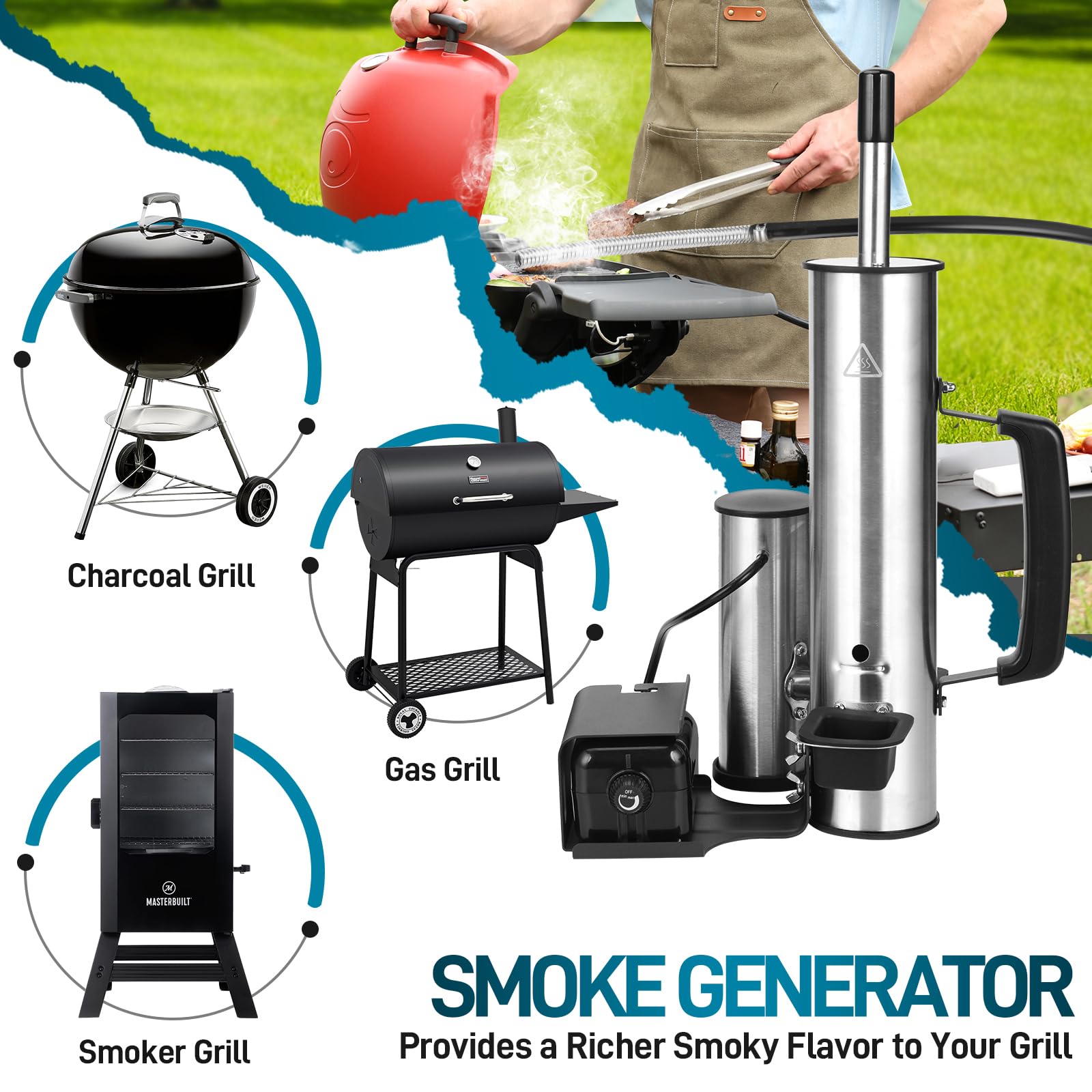 EUTRKei ash tray and anti-scald handle for safer cleanup and handling