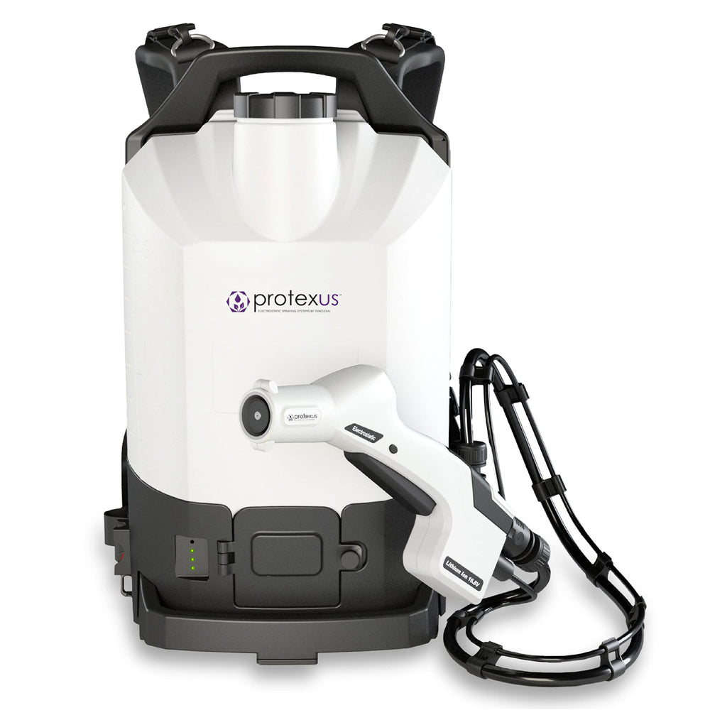 EvaClean front view of Protexus sprayer showing compact design and portability benefits
