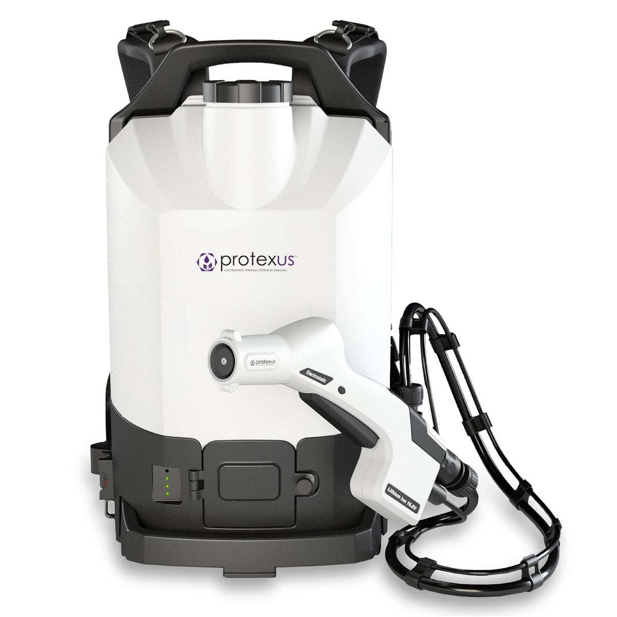 EvaClean front view of Protexus sprayer showing compact design and portability benefits