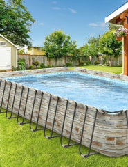 Evajoy pool in use with family enjoying backyard space and cooling comfort benefit