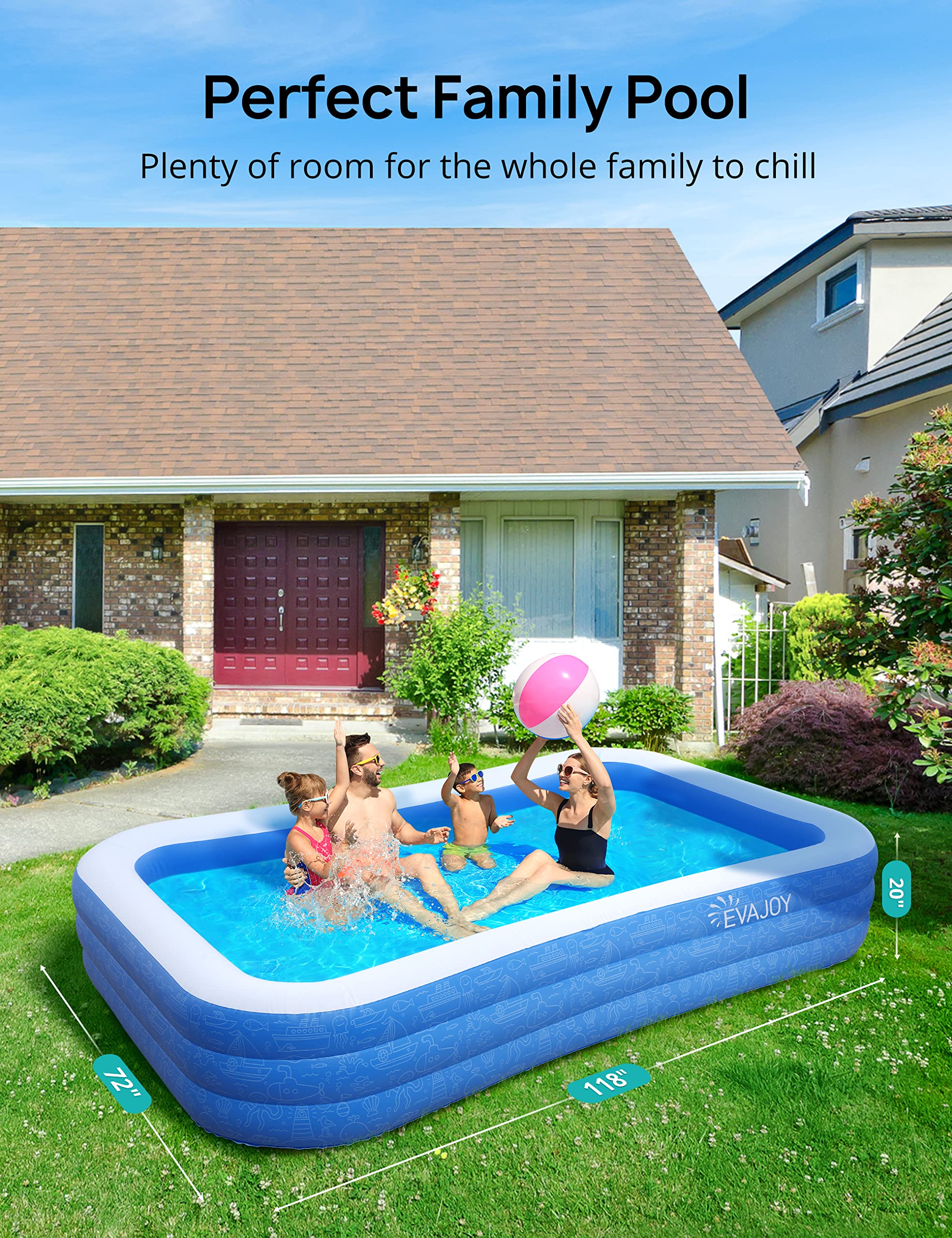 EVAJOY close-up of thickened PVC wall highlighting durable construction