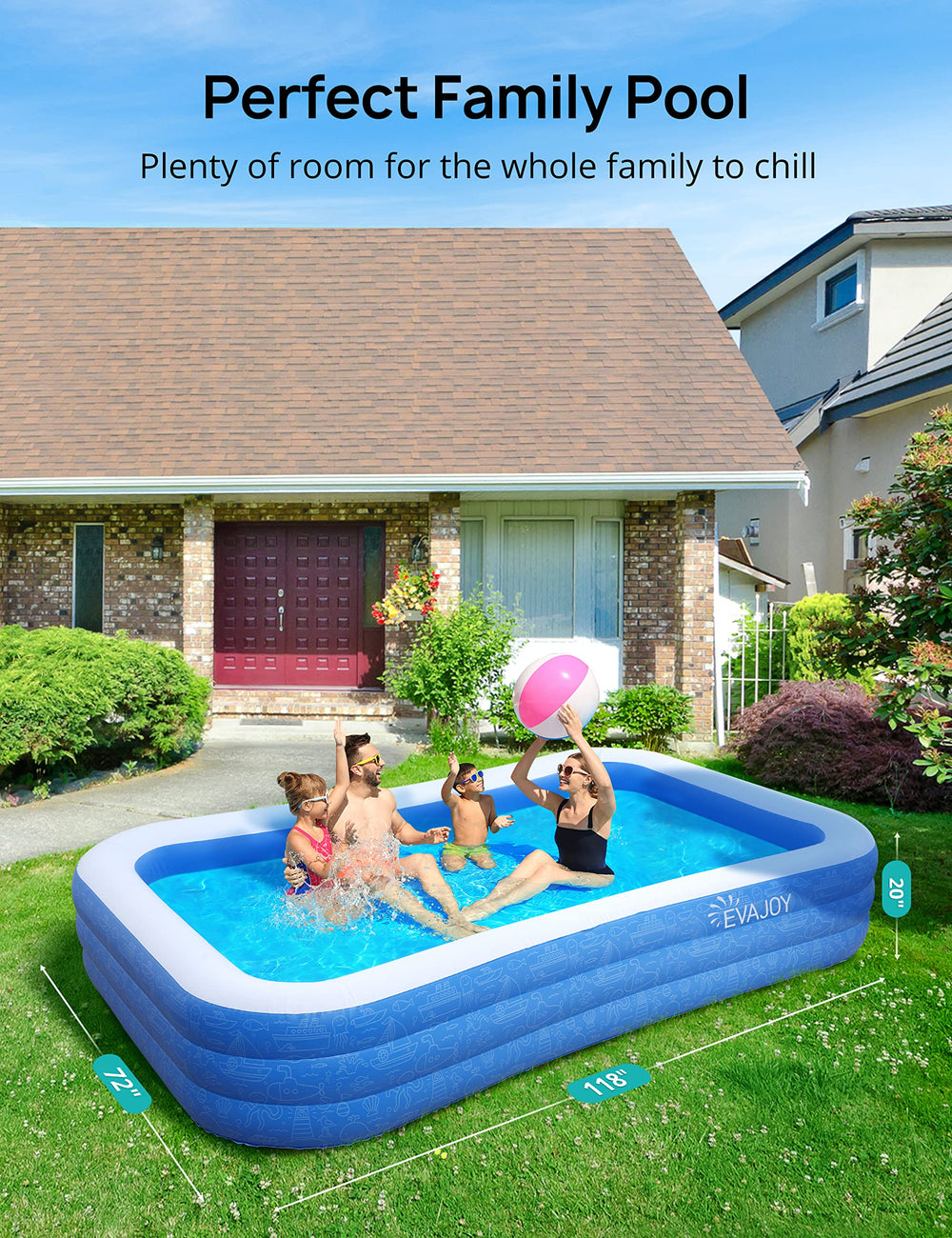 EVAJOY close-up of thickened PVC wall highlighting durable construction