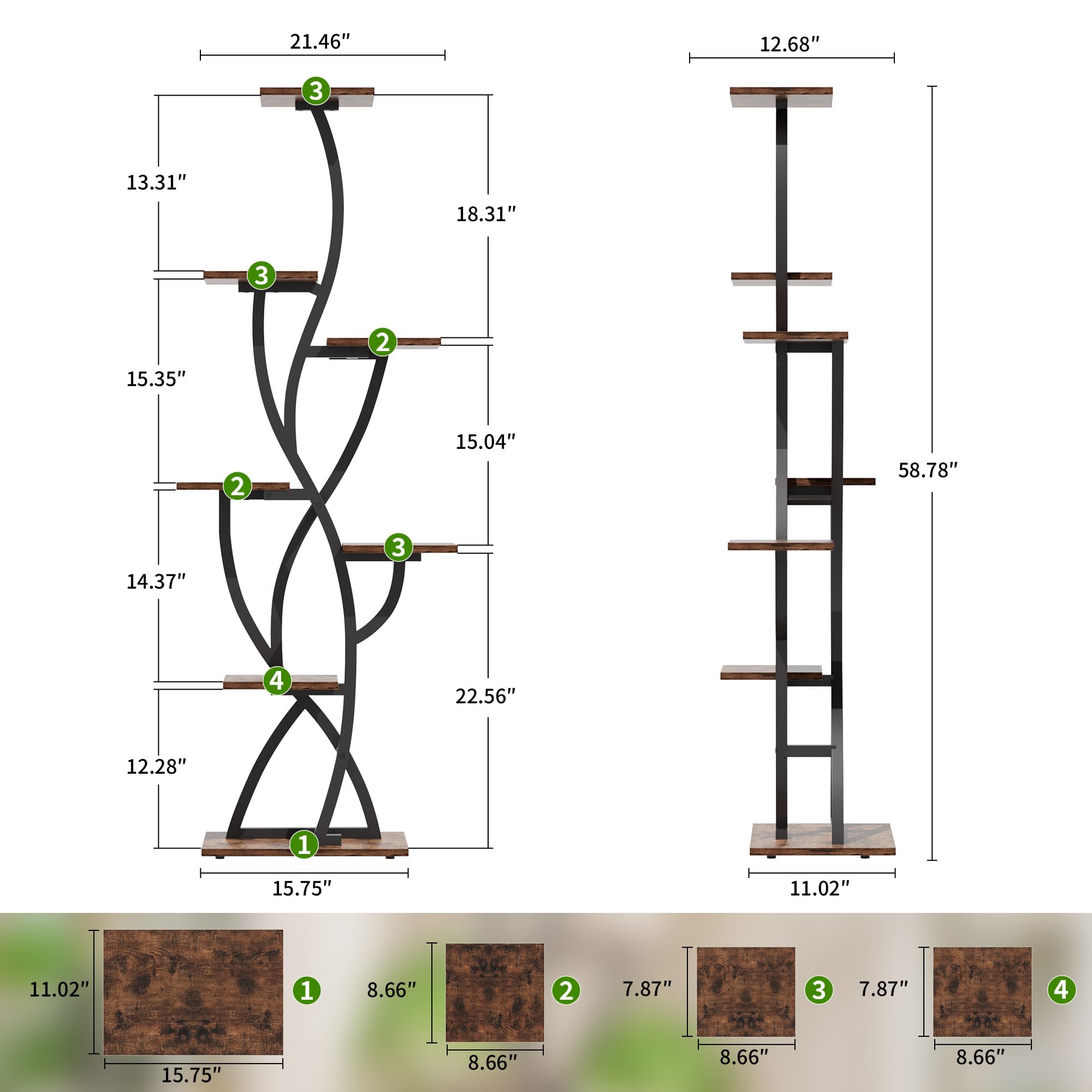 EVAWOO anchored stand against wall showing furniture straps for added home safety