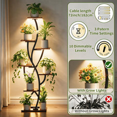 EVAWOO grow lights illuminated detail providing balanced full-spectrum light for plants