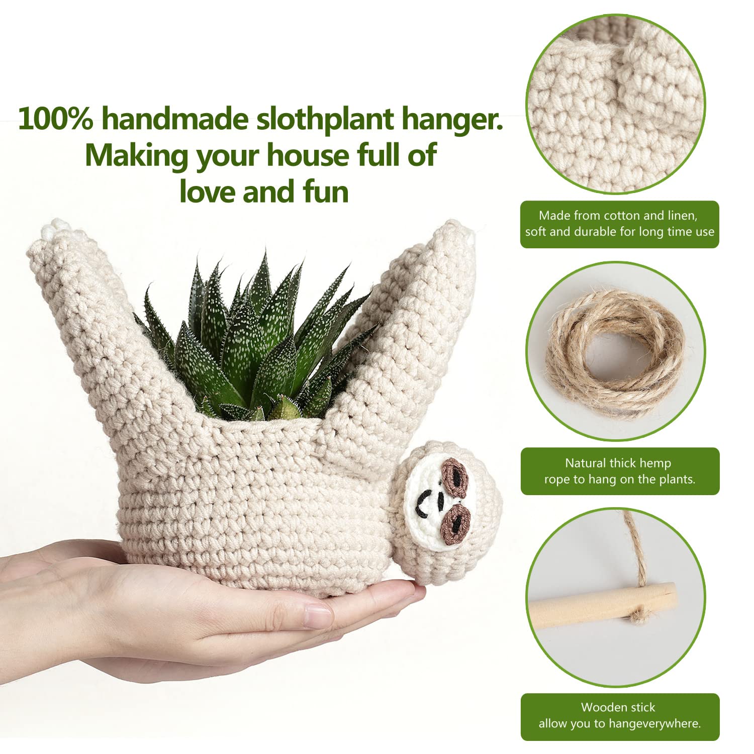 Evbopa hanger held by hand to show scale and ideal size for small pots up to 11 cm