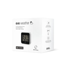 Eve Weather mounted on exterior wall demonstrating easy placement