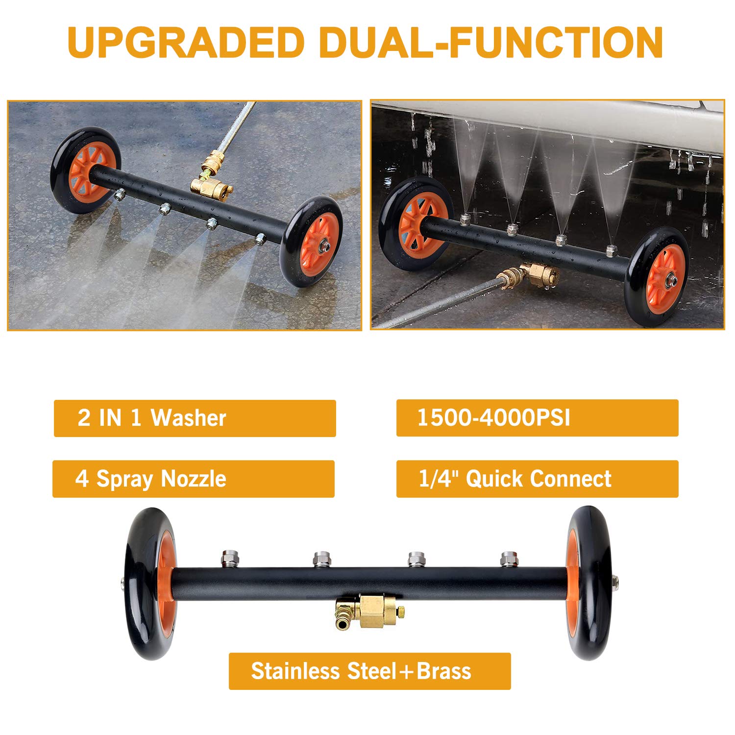 EVEAGE stainless steel nozzles close-up highlighting durable spray tips and corrosion resistance