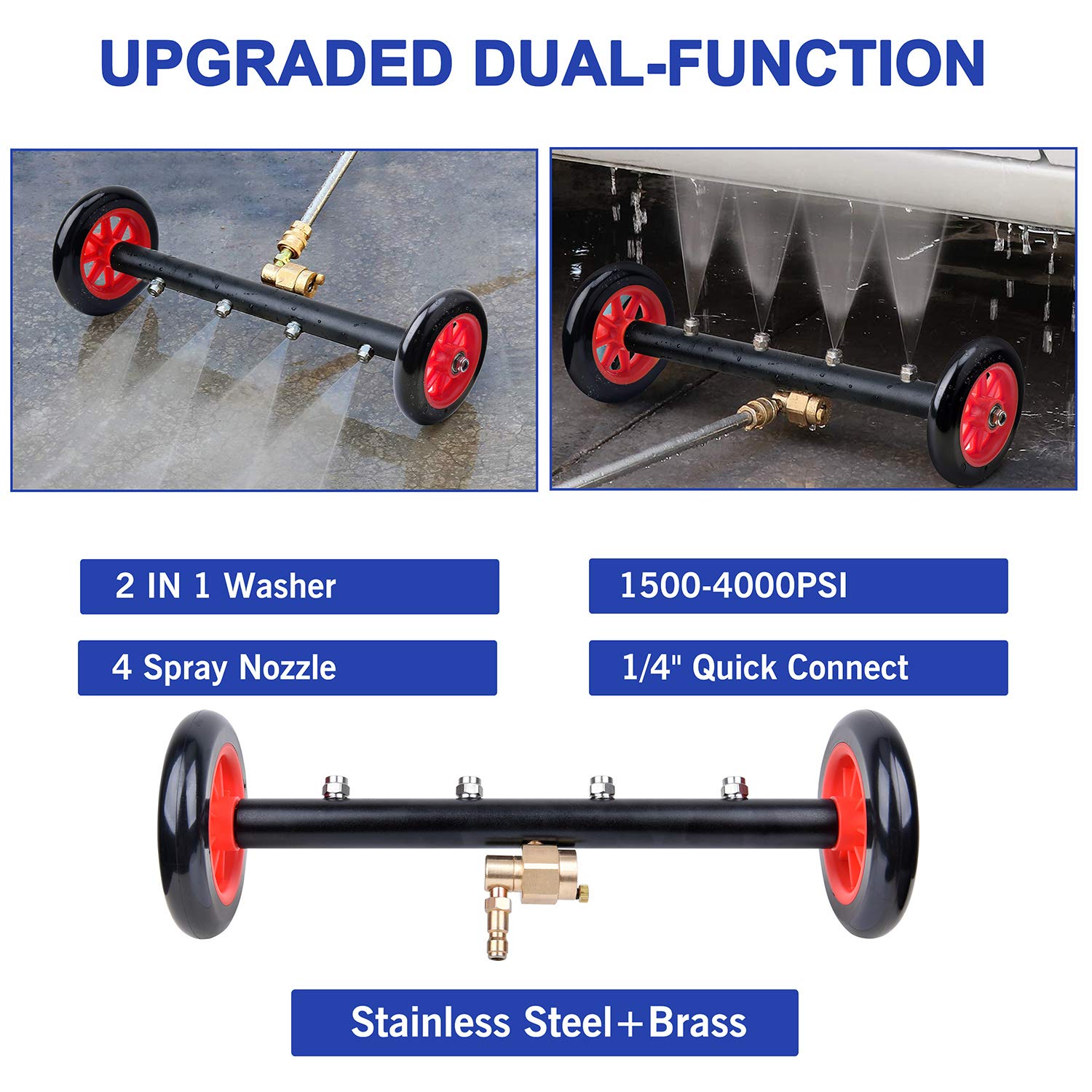 EVEAGE closeup of stainless nozzles highlighting durable corrosion-resistant performance