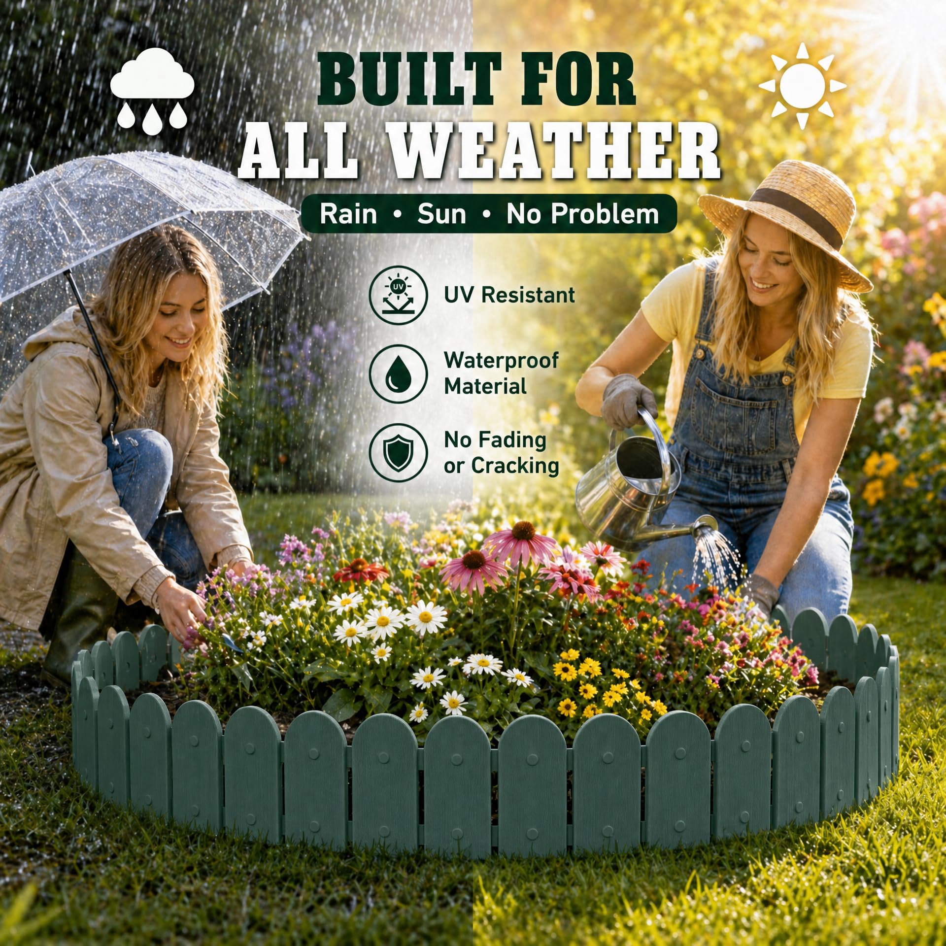 Evelyne color options display allowing coordinated garden styling benefit