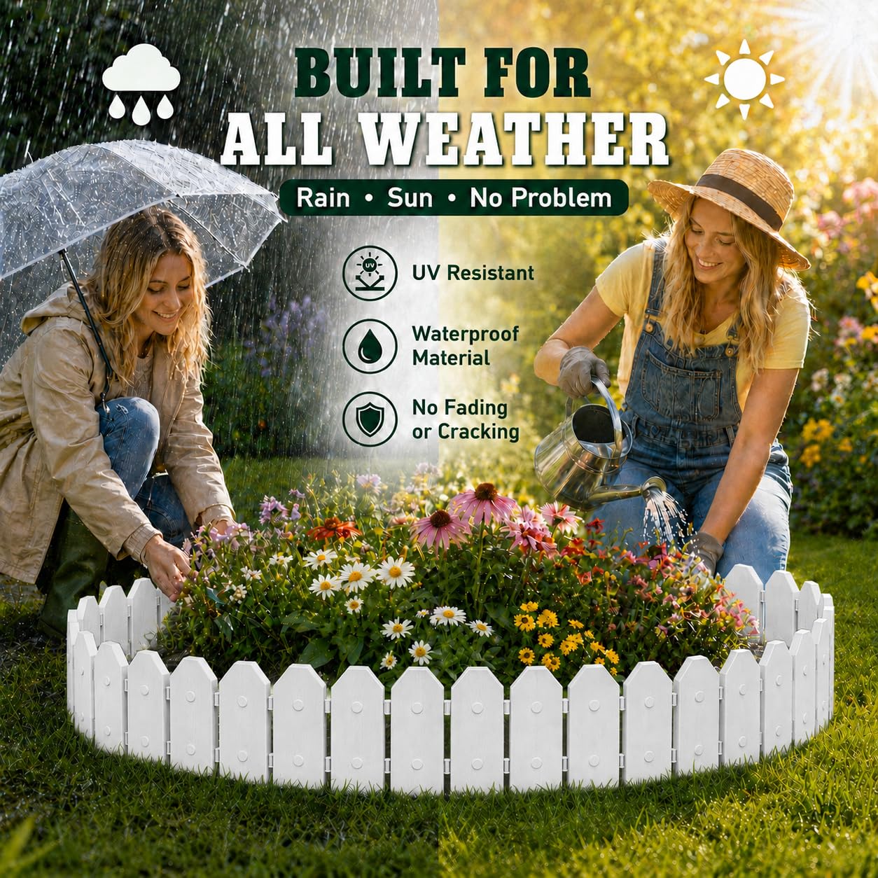 Evelyne installed along flower bed enhancing curb appeal and separation