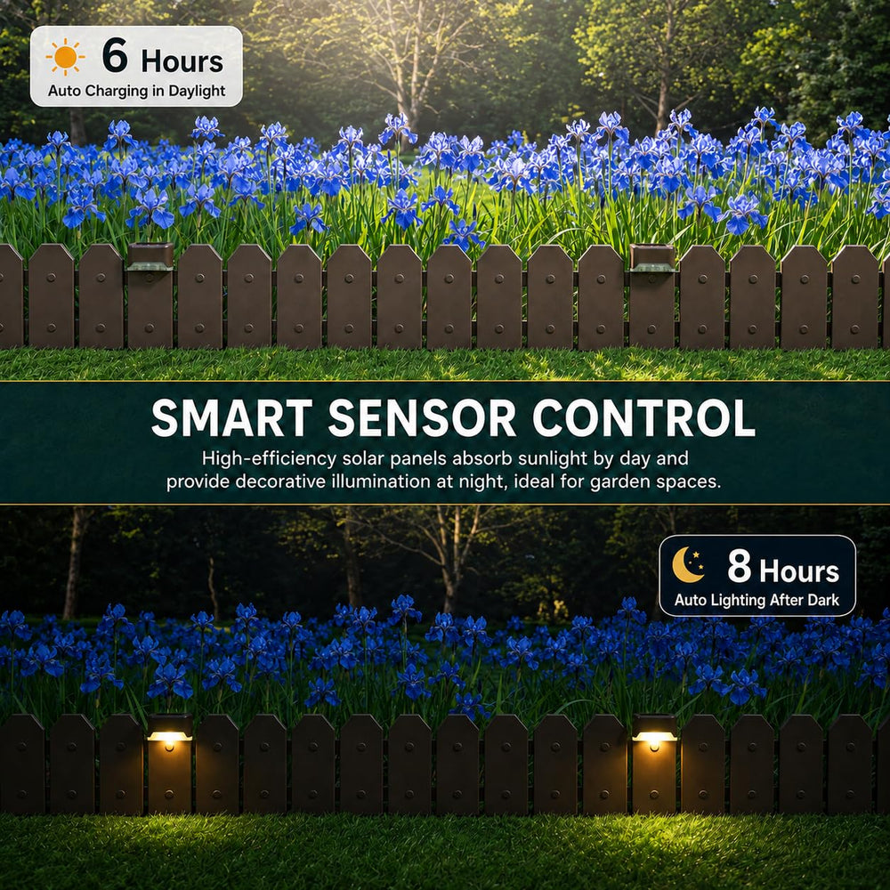 Evelyne solar lights glowing at dusk for soft pathway visibility