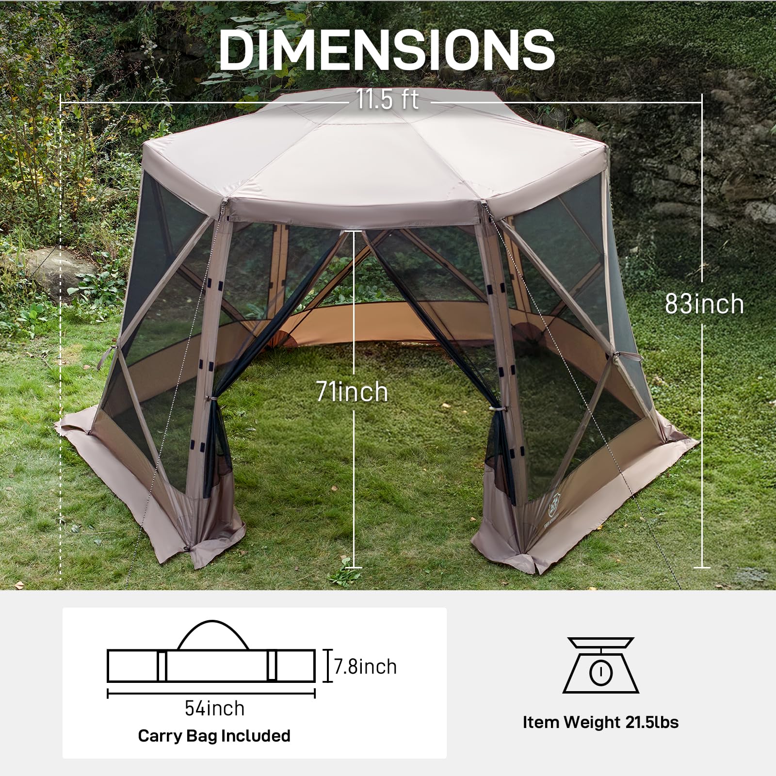 EVER ADVANCED backyard lifestyle setup showing comfortable shelter