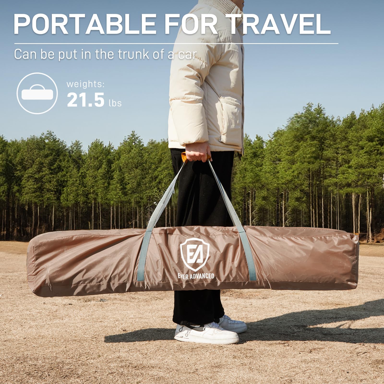 EVER ADVANCED compact folded packed size for trunk portability