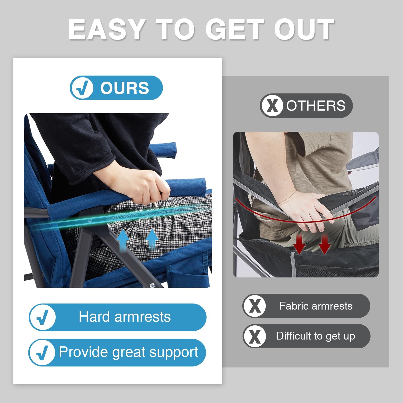 EVER ADVANCED cup holder and side pocket, keeps drinks and essentials handy