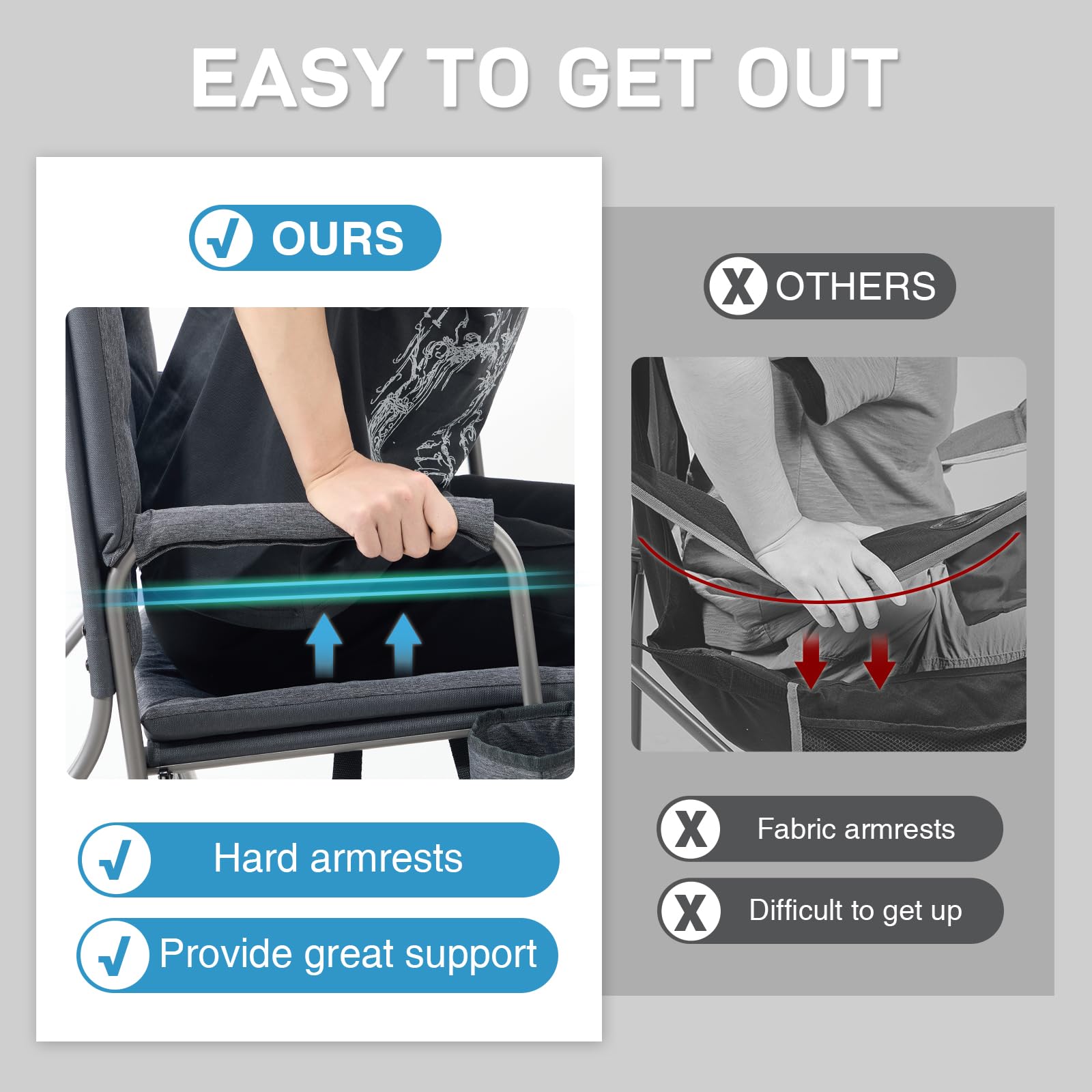 EVER ADVANCED cup holder and side pocket holding drink and phone for convenience