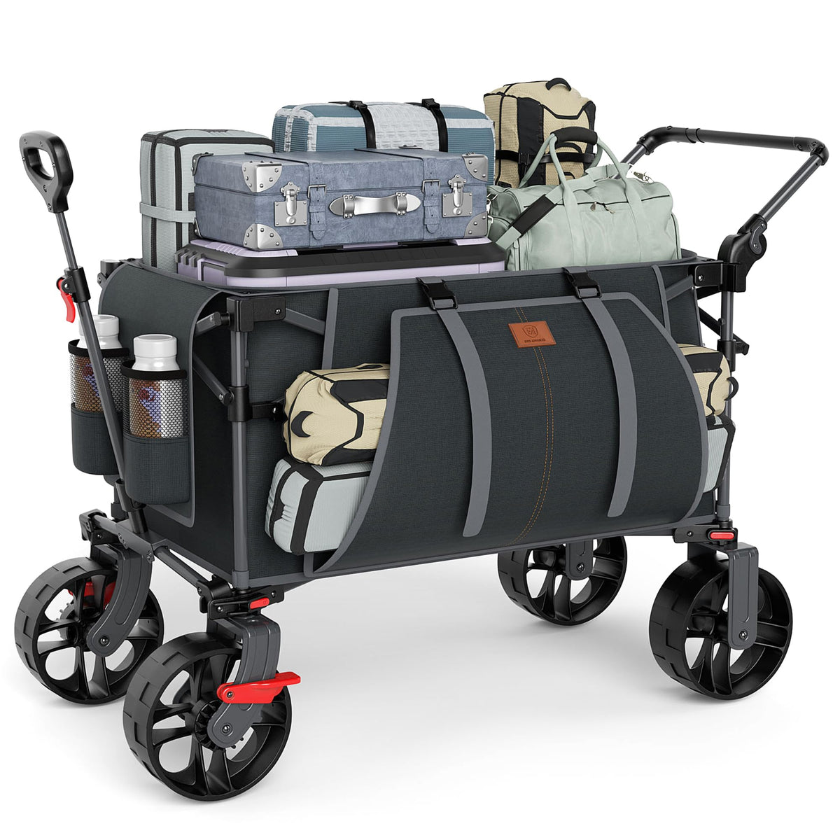 EVER ADVANCED front view open showing large cargo capacity and mobility