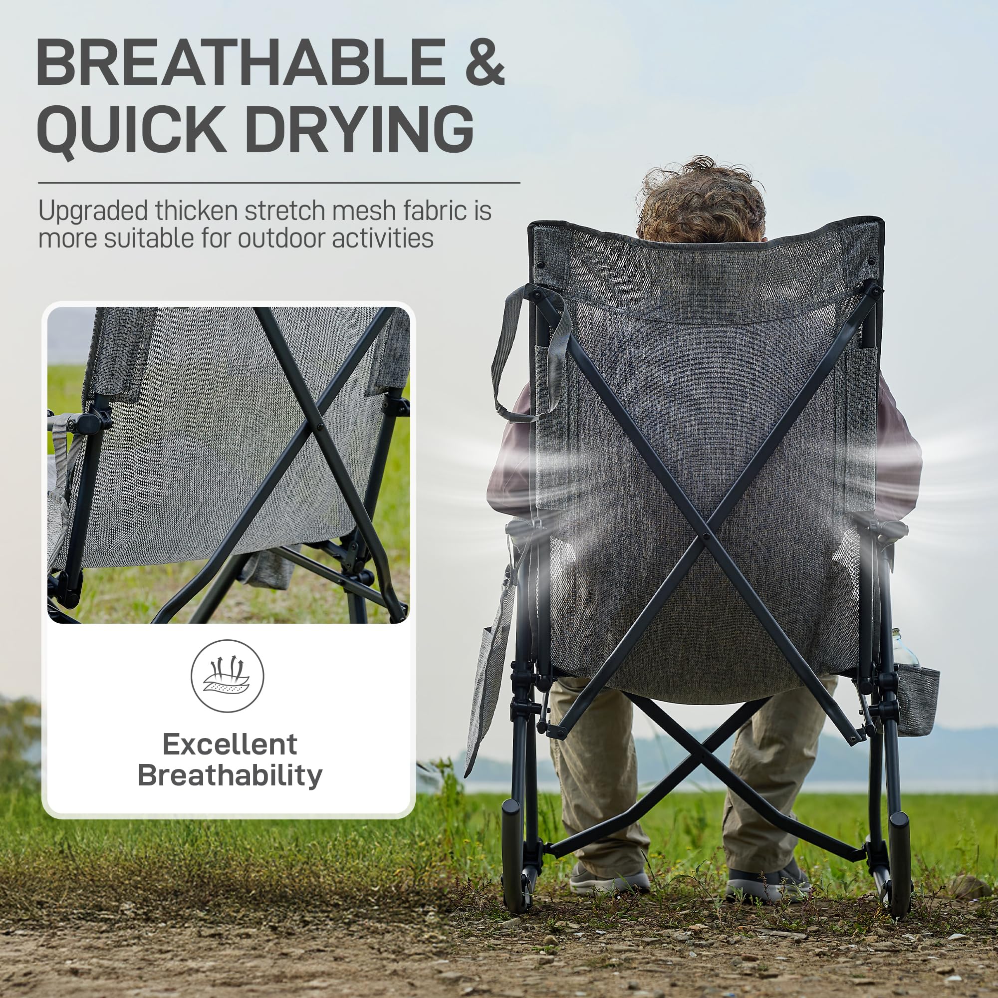 EVER ADVANCED compact carry bag with folded chair for easy transport