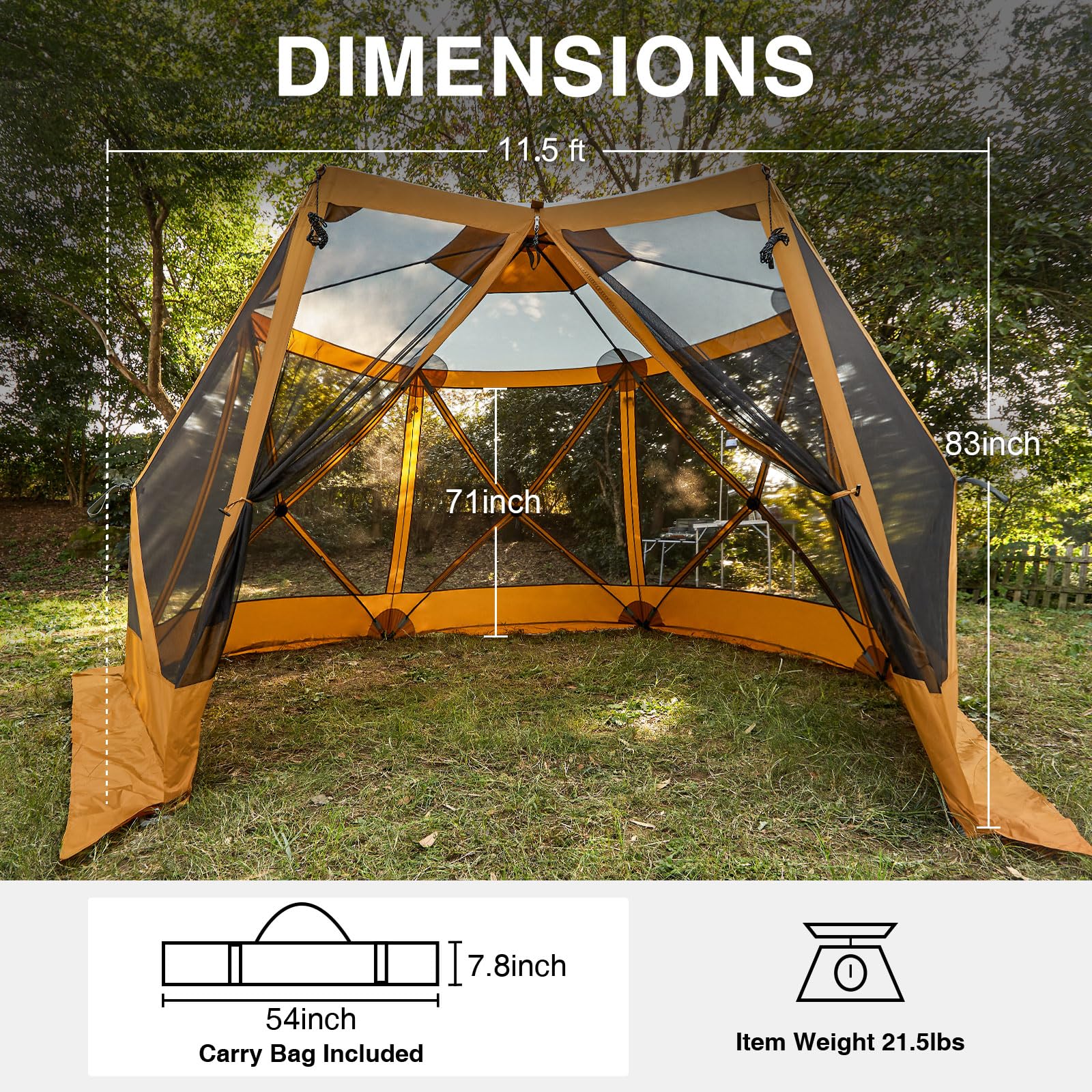 EVER ADVANCED backyard lifestyle shot showing comfortable outdoor shelter