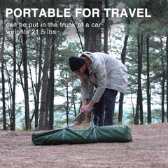 EVER ADVANCED packed tent in car trunk demonstrating compact portability benefit
