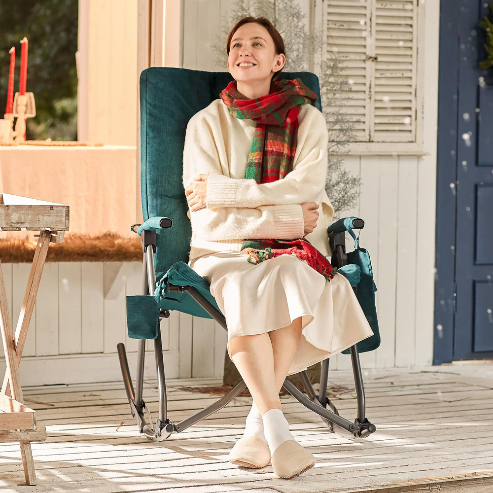 EVER ADVANCED folded chair inside carry bag for easy transport and compact storage