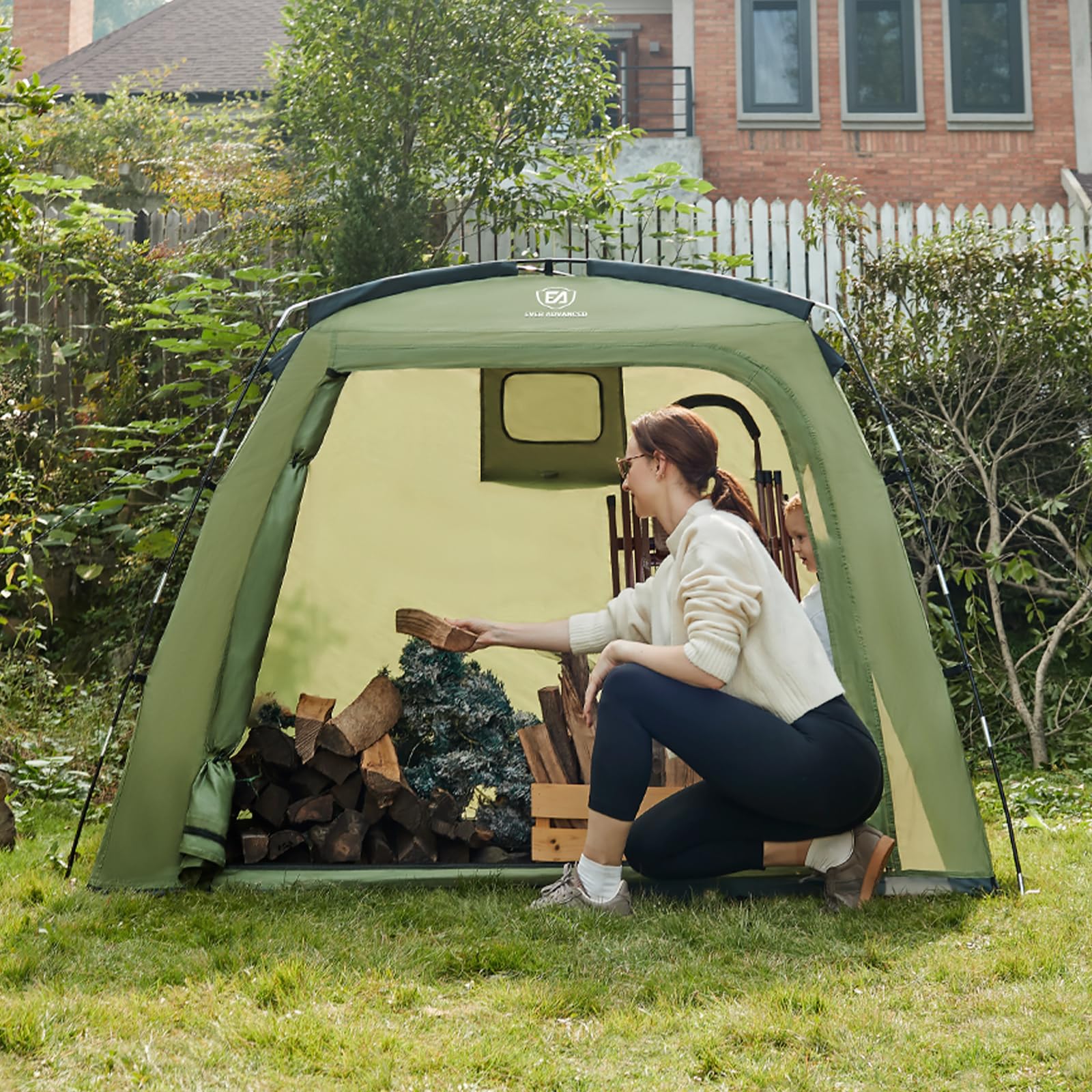 EVER ADVANCED side view with closed door highlighting weather protection benefit