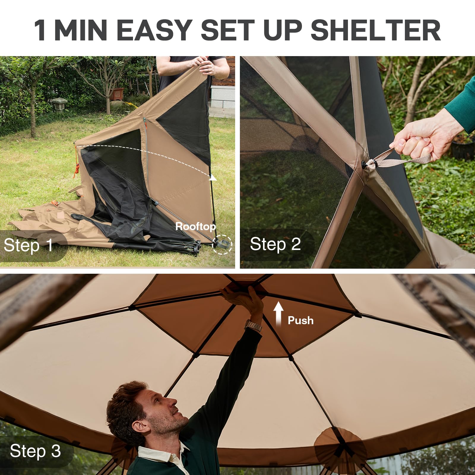 EVER ADVANCED side door zipper entry showing easy access benefit