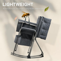 EVER ADVANCED side profile open rocking chair illustrating stable frame and comfort