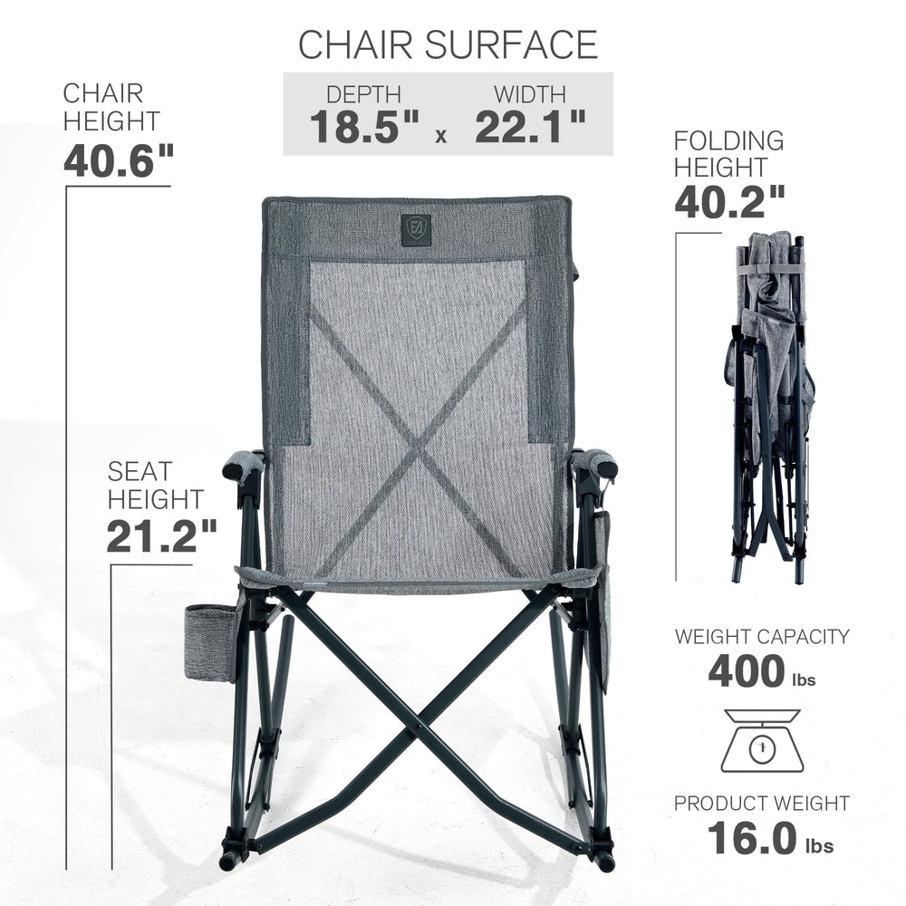 EVER ADVANCED next to person showing size and 400 lb capacity reassurance