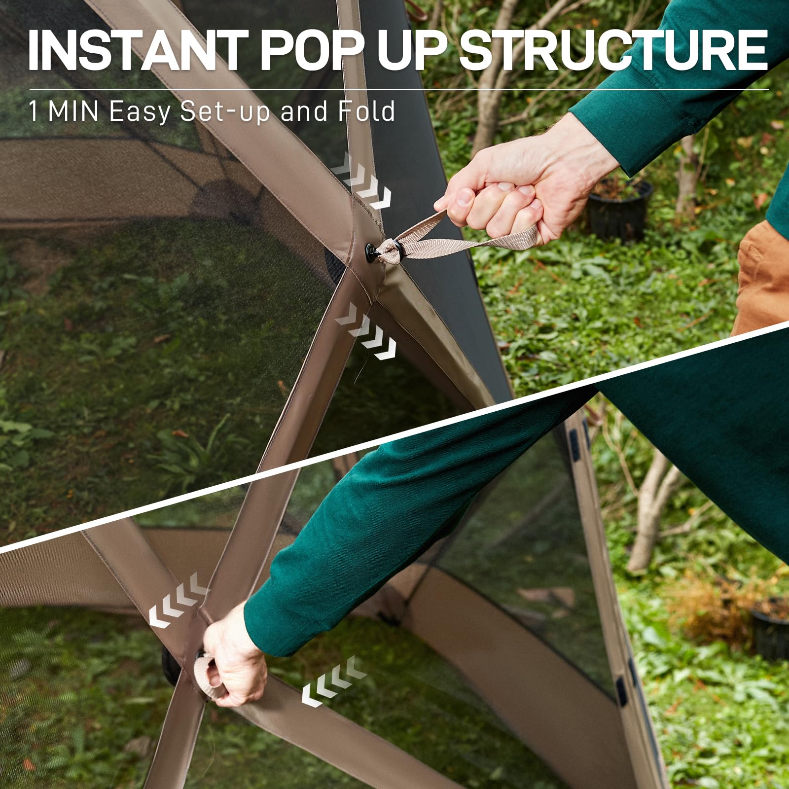 EVER ADVANCED close-up of canopy fabric showing UV protection