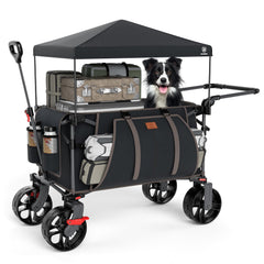 EVER ADVANCED front view showing folded wagon and compact storage benefit