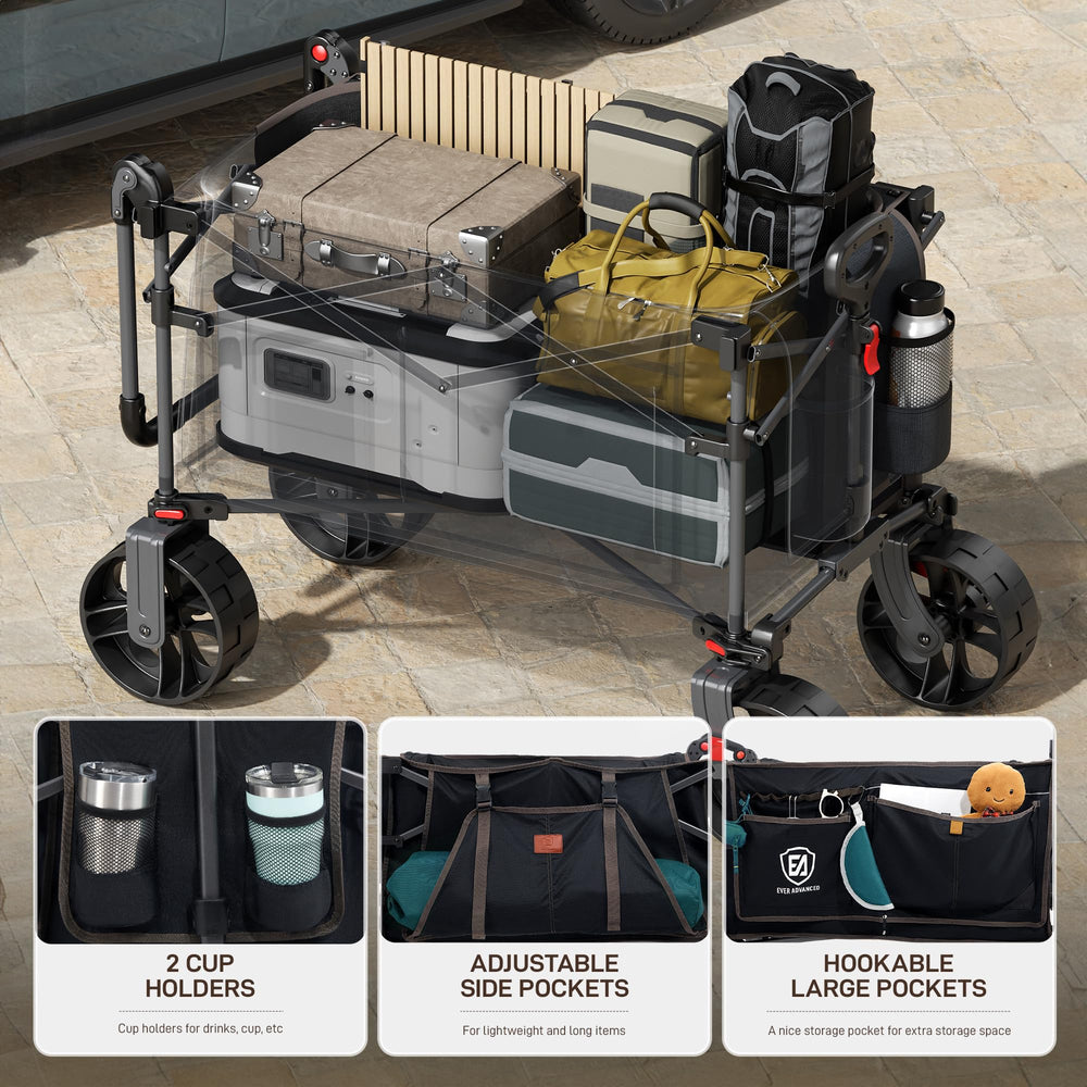 EVER ADVANCED roomy interior with pockets and cup holders for organized storage