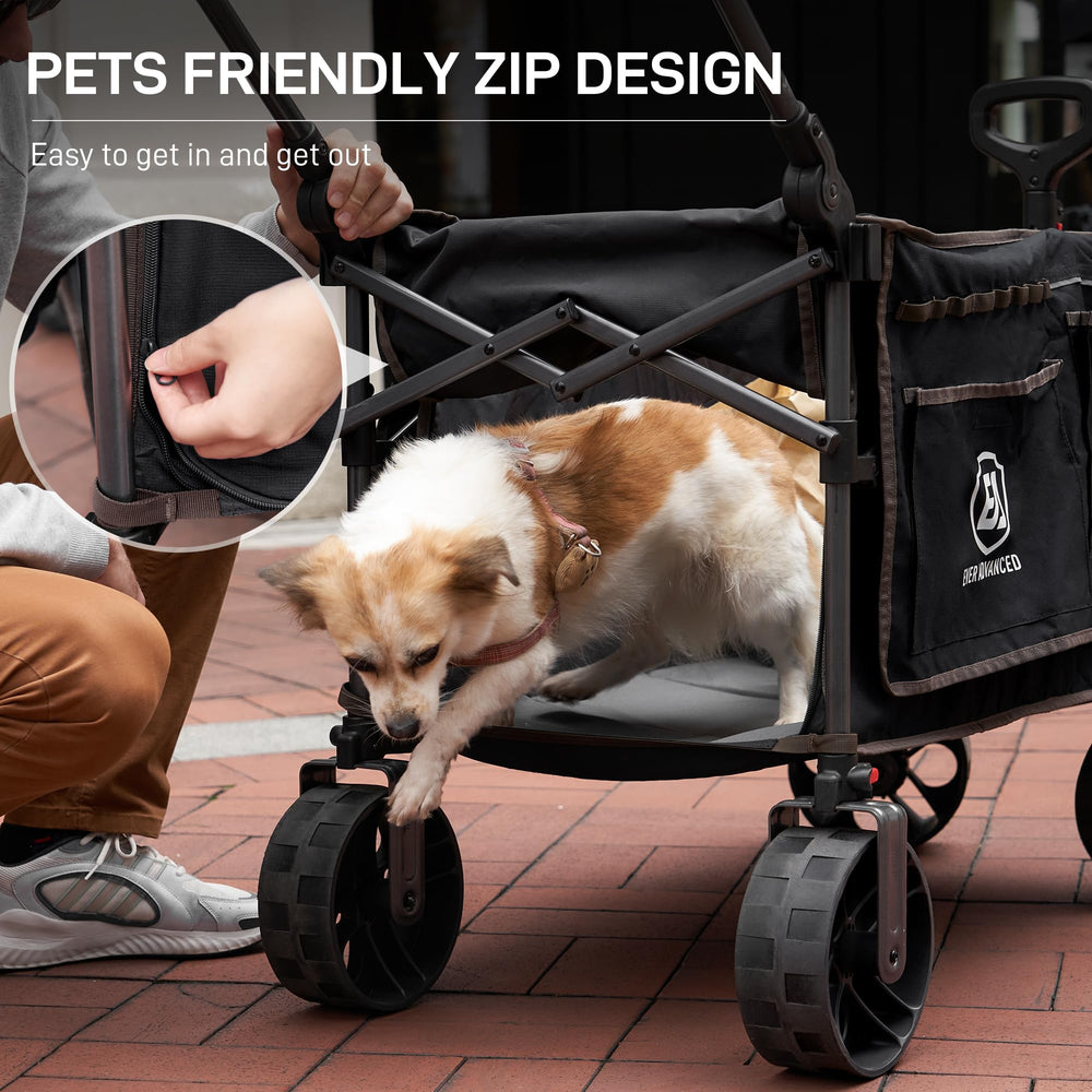 EVER ADVANCED wagon beside shopping bags to show capacity and scale