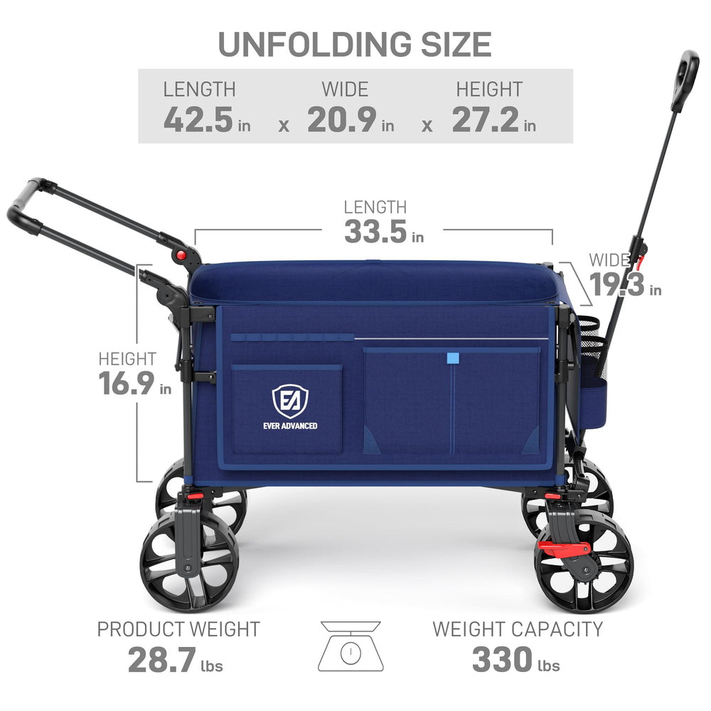 EVER ADVANCED zip-bottom storage detail for carrying long items conveniently