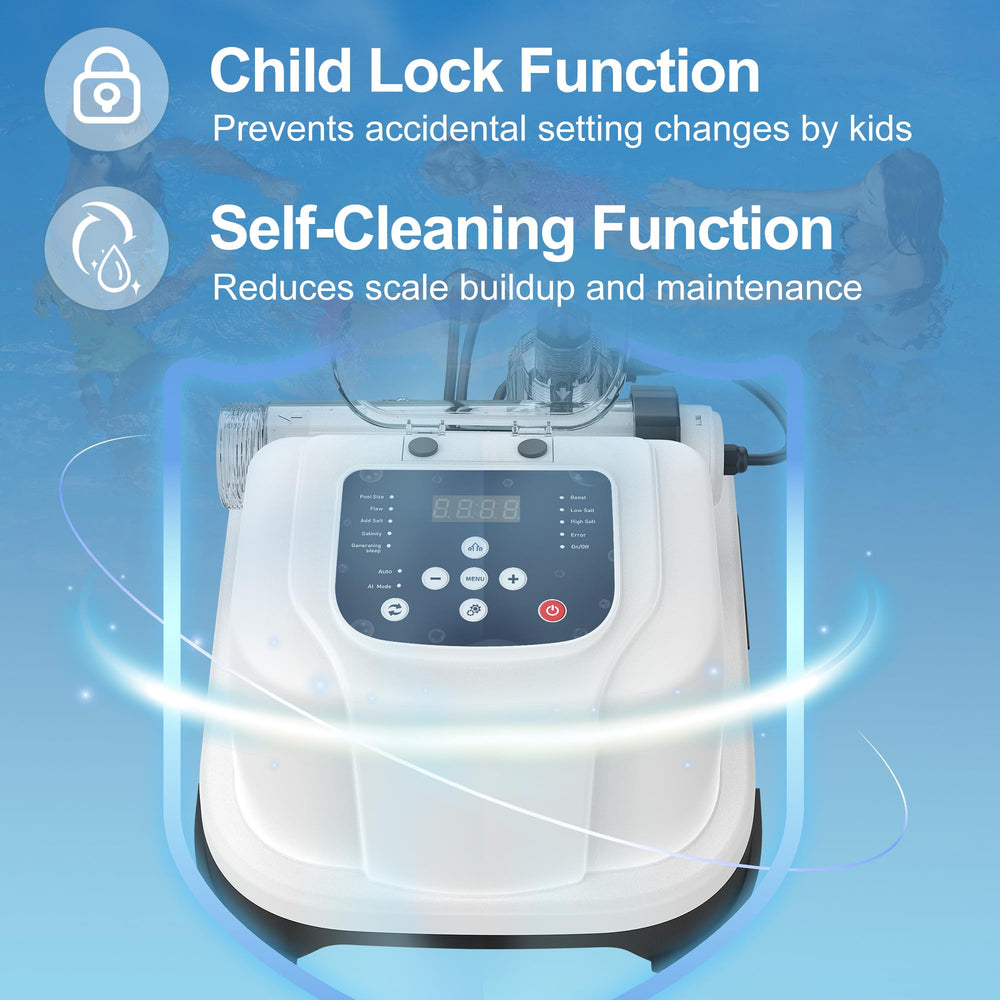 EverCrystal test strips and pool salt kit demonstrating simple water quality checks