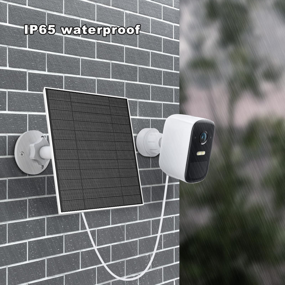 EverExceed two panels powering multiple cameras, illustrating continuous surveillance and reduced maintenance