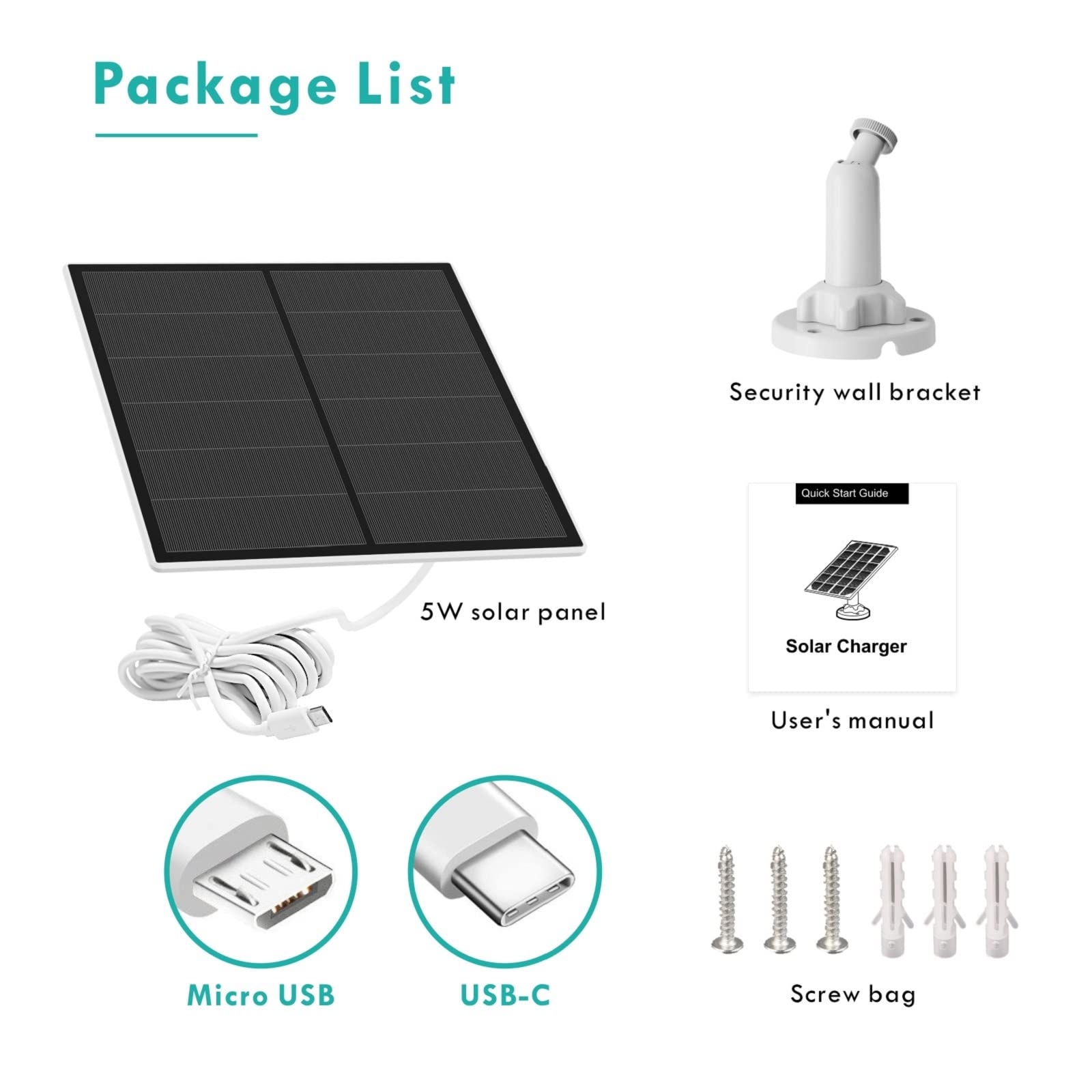 EverExceed solar panel powering a driveway camera in daylight for continuous charging