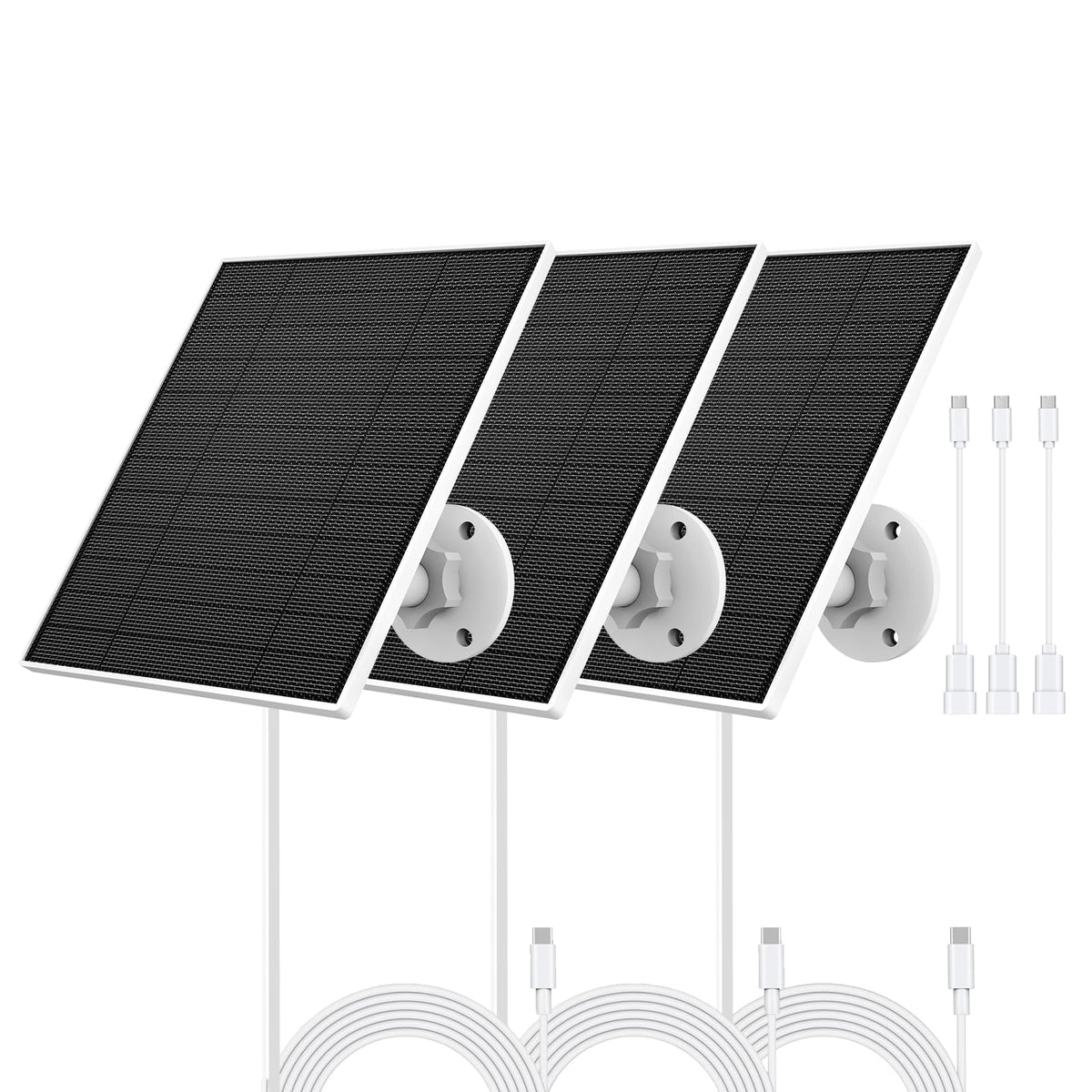 EverExceed solar panel front view showing compact 5W panel and stable frame, ideal for Eufy cameras