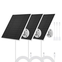 EverExceed solar panel front view showing compact 5W panel and stable frame, ideal for Eufy cameras