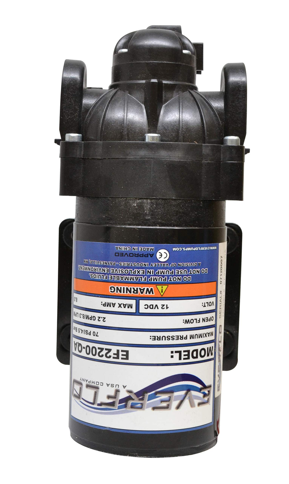 Everflo EF2200 close-up of fiberglass-reinforced polypropylene manifold for durability