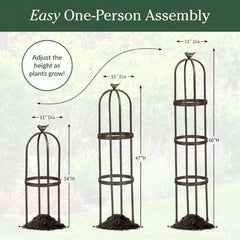 Evergreen cast iron bird finial detail adding classic garden charm and focus