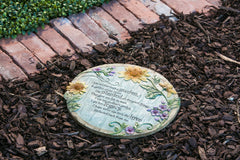 Evergreen Flag close-up of sculpted sunflower detail highlighting textured relief and lasting finish