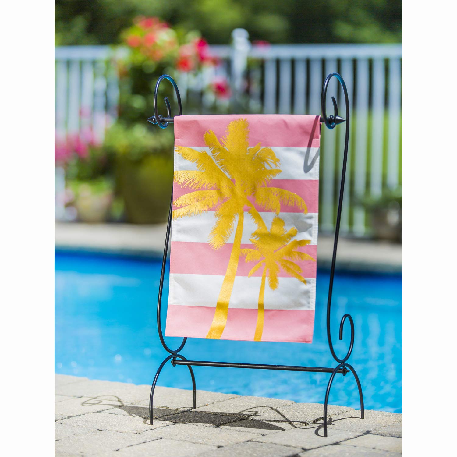 Evergreen Flag assembly parts with instructions showing easy setup advantage