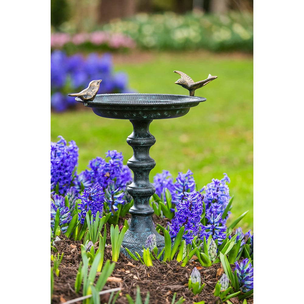 Evergreen Garden close-up of embossed leaf basin detail, decorative and weather-resistant
