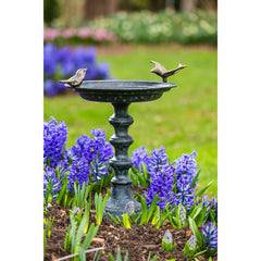 Evergreen Garden close-up of embossed leaf basin detail, decorative and weather-resistant
