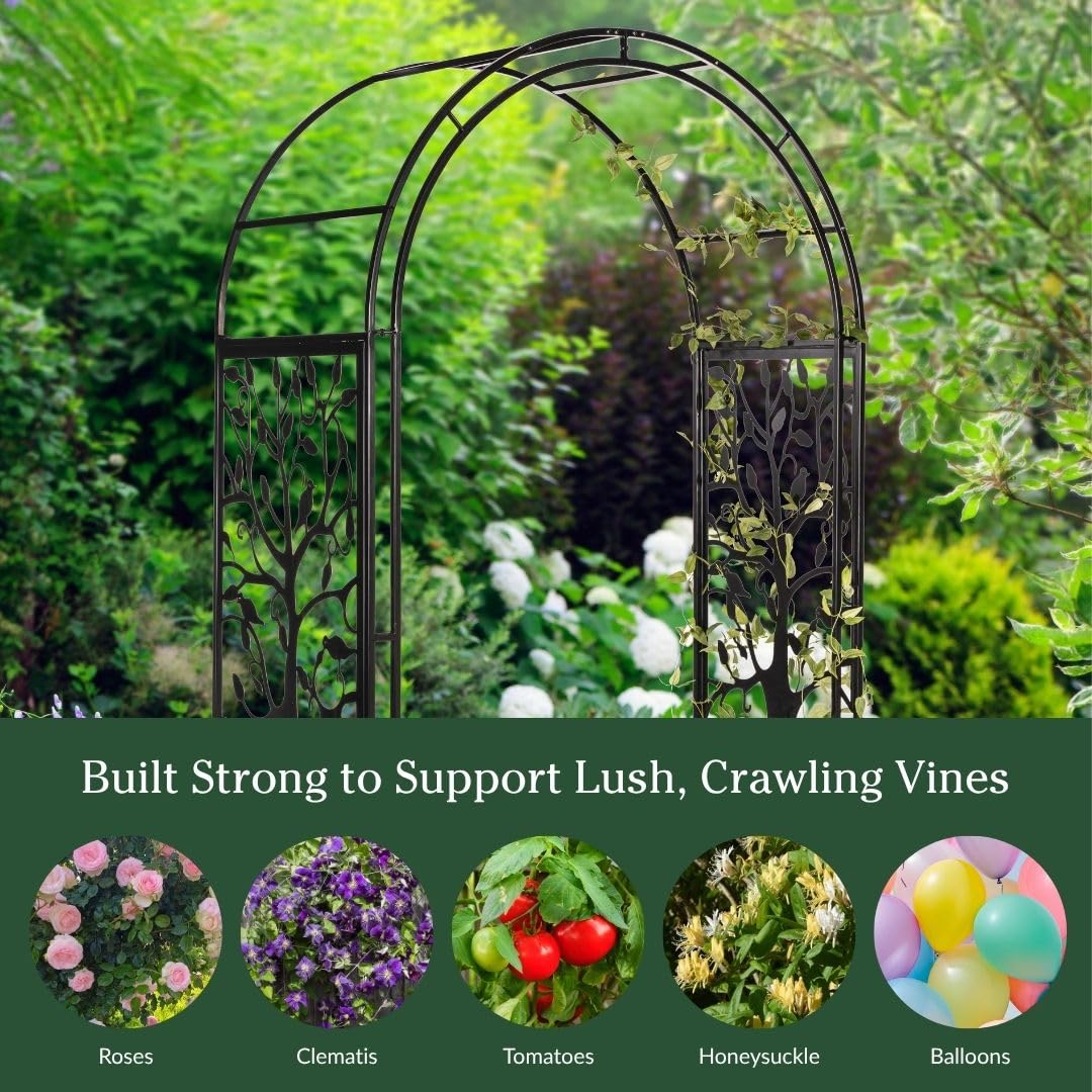 Evergreen Garden ground stakes and stainless hardware display easy assembly and anchoring