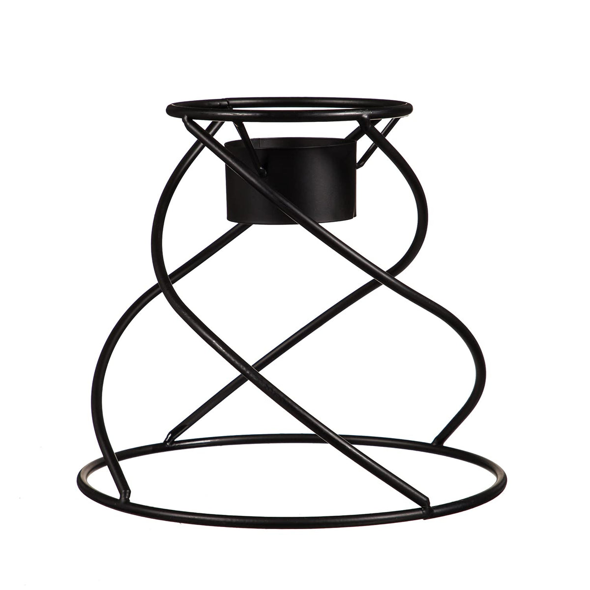 Evergreen Garden front view of spiral iron stand showing clean silhouette and curb appeal