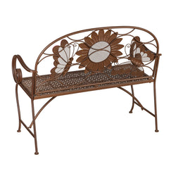 Evergreen Garden close-up of sunflower backrest design highlighting decorative detail